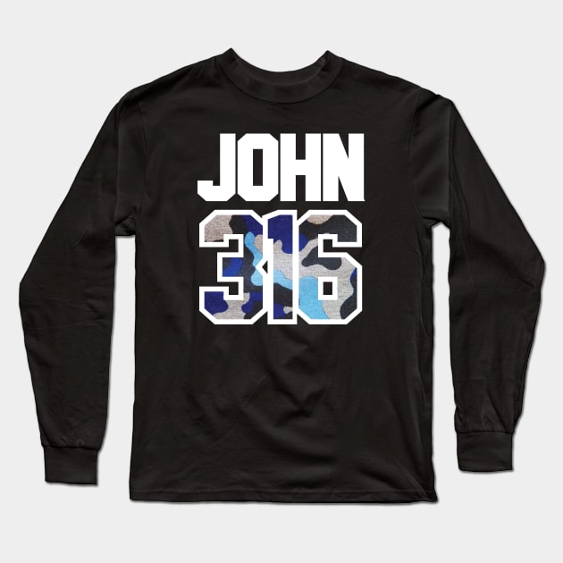 JOHN 3:16 - Bible Verse Long Sleeve T-Shirt by Obedience │Exalted Apparel